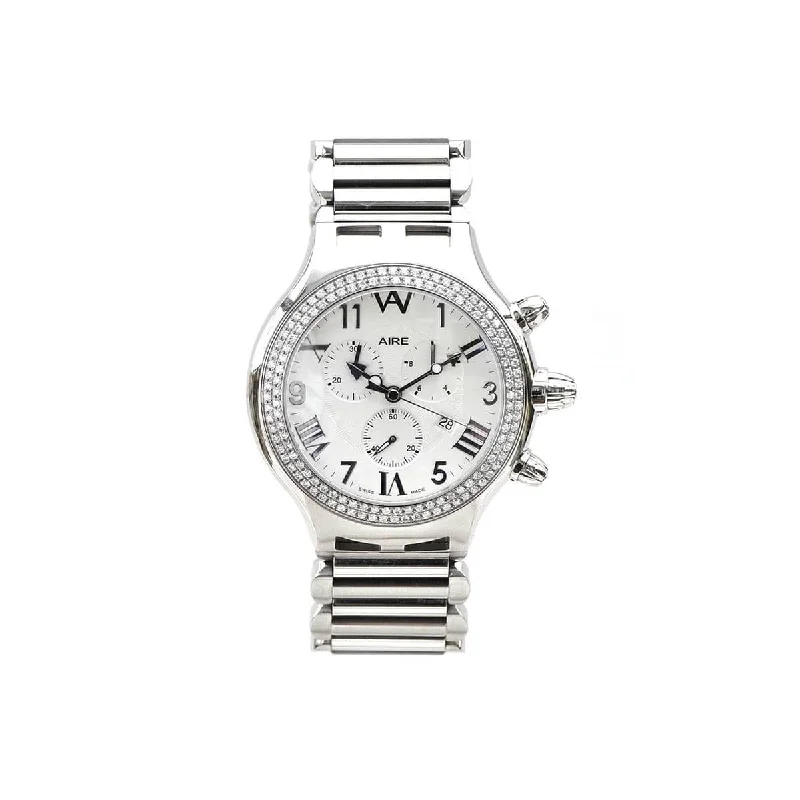 Watch - Aire Parlay Swiss Made Over Sized Chronograph Diamond Watch For Men