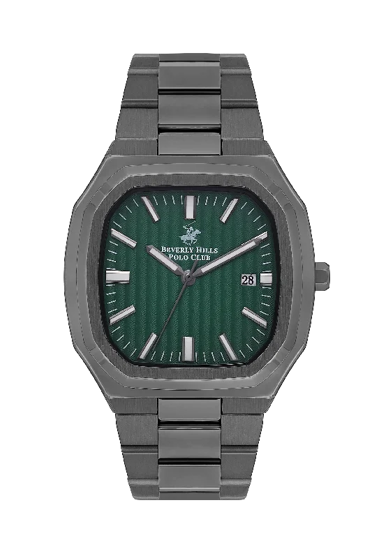 BEVERLY HILLS POLO CLUB Men’s Analog Green Dial Watch – BP3547X.070