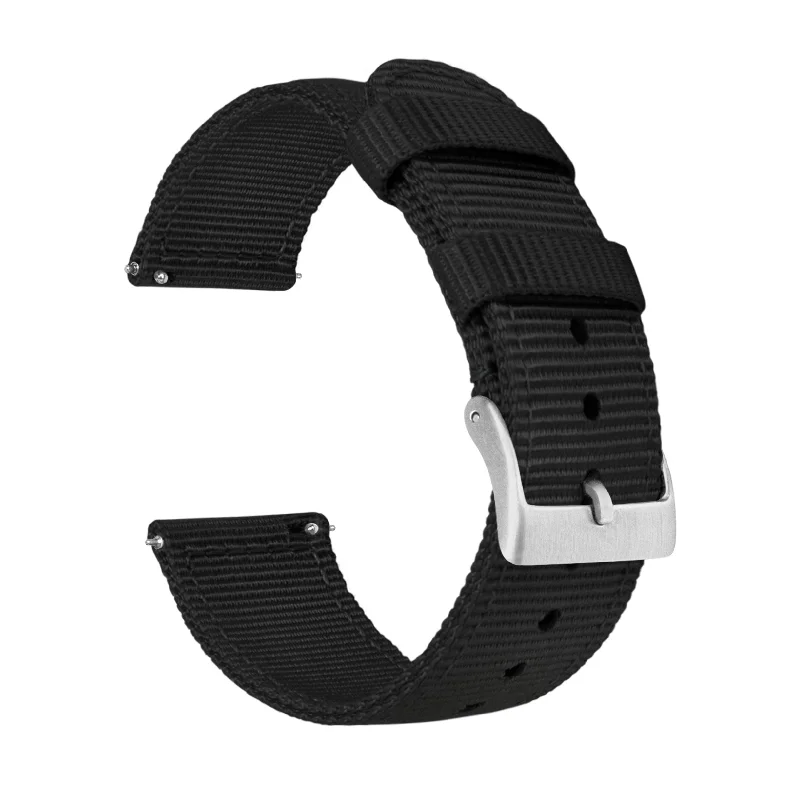 Black Two Piece NATO® style Watch Band