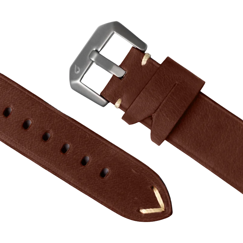 BOLDR Horween Brown Leather Strap 22mm