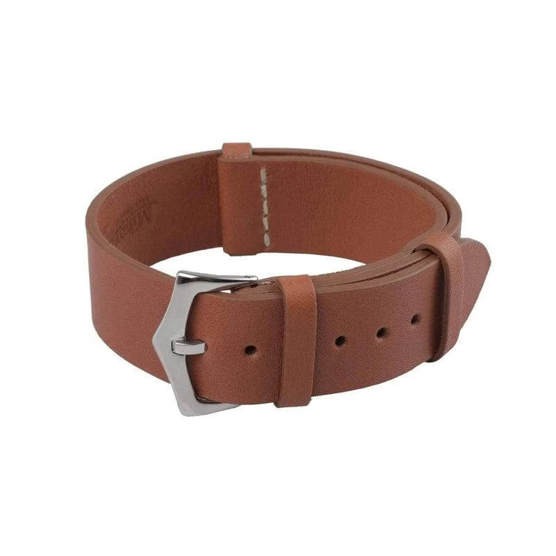 Brown Barenia Military Watch Strap