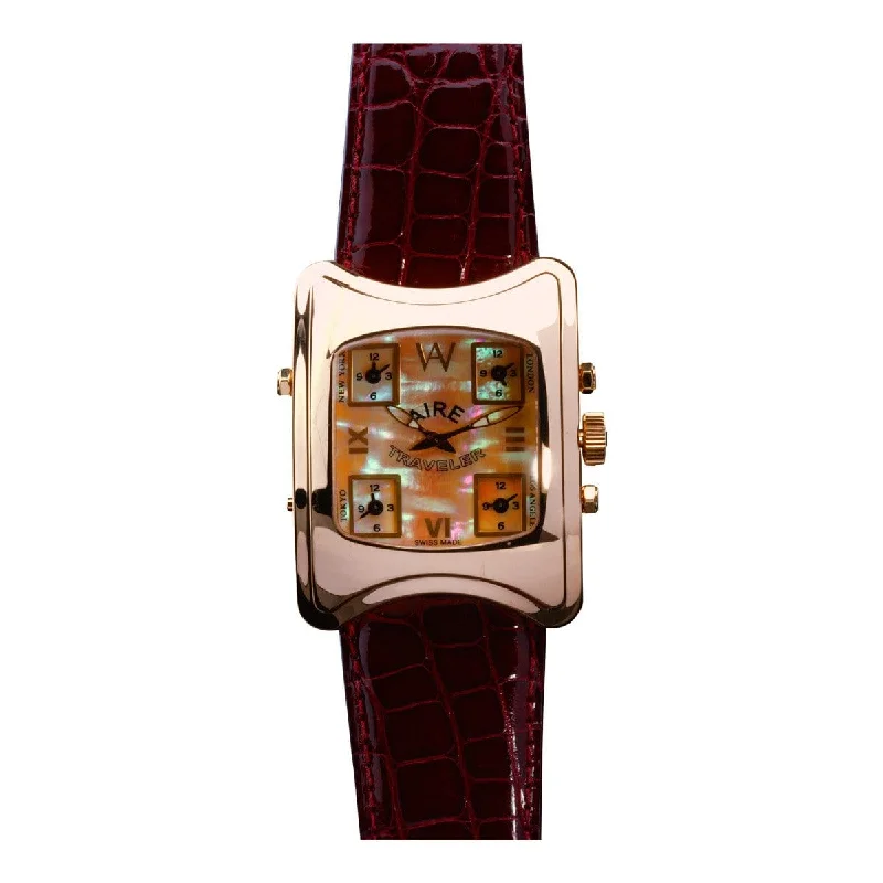 Watch - Aire Traveler Five Time Zones 18-Karat Solid Watch - RED GOLD®