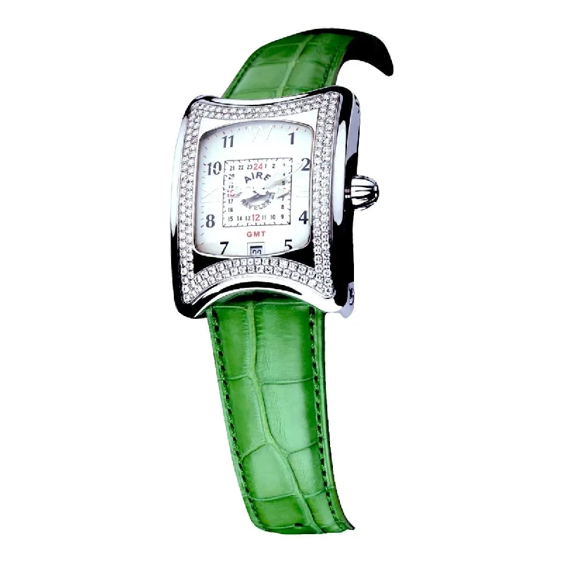 Watch - Aire Traveler II GMT Swiss Made Automatic Unique Diamond Watch For Men And Women