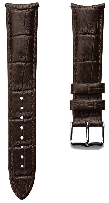 Dark Brown Crocodile 20MM Leather strap