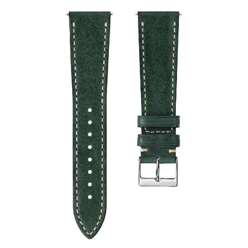 Flat Highley Genuine Leather Watch Strap - Reef