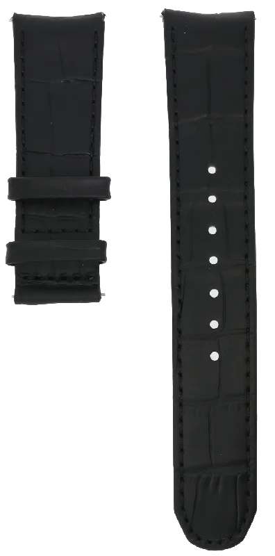 Formex Essence Butterfly Black Leather Strap Croco 22mm