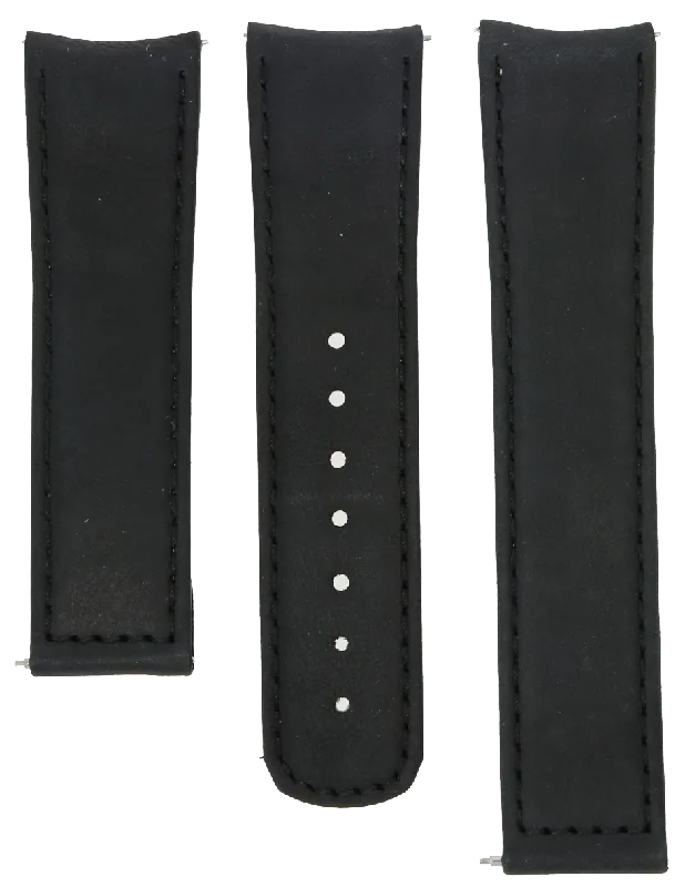 Formex Essence Deployant Black Leather Strap 22mm