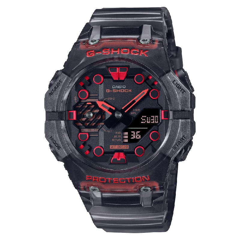 G-Shock Analog/Digital GA-B001 Series Smartphone Link Watch - Black Dial With Red Accents