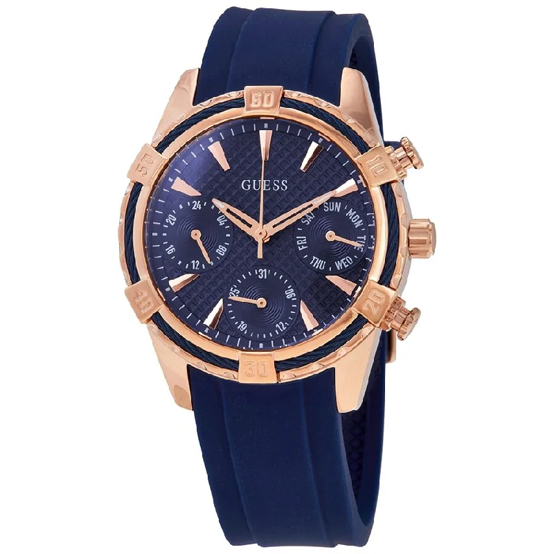 Guess Catalina Quartz Blue Dial Blue Silicone Ladies Watch W0562L3