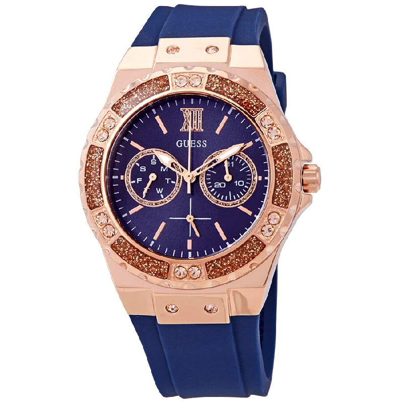 Guess Limelight Crystal Blue Dial Ladies Watch W1053L1