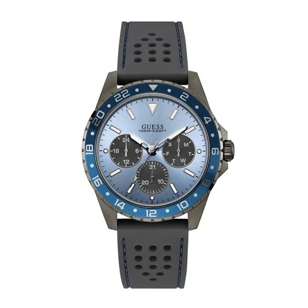 Guess Odyssey Blue Silicon Strap Watch Men's Watch W1108G6