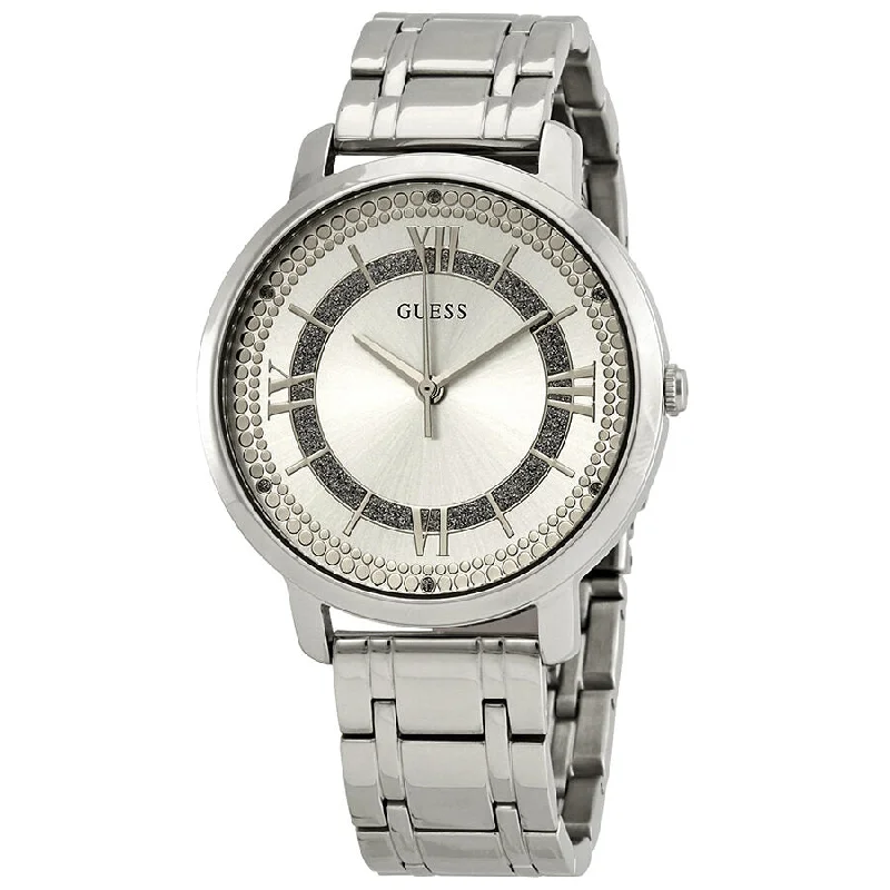 Guess Montauk Silver Dial Stainless Steel Ladies Watch W0933L1