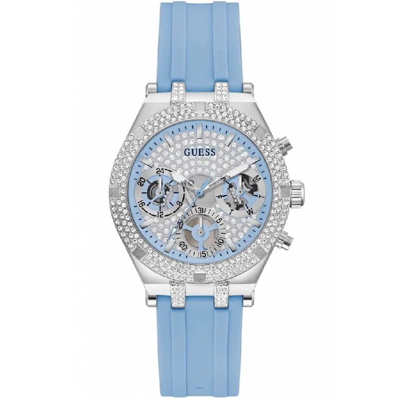 Guess Heiress Blue Silicone Strap Women's Watch GW0407L1