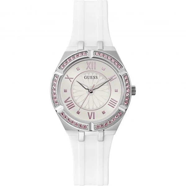 Guess Sparkling Pink Silicone Women's Watch GW0032L1