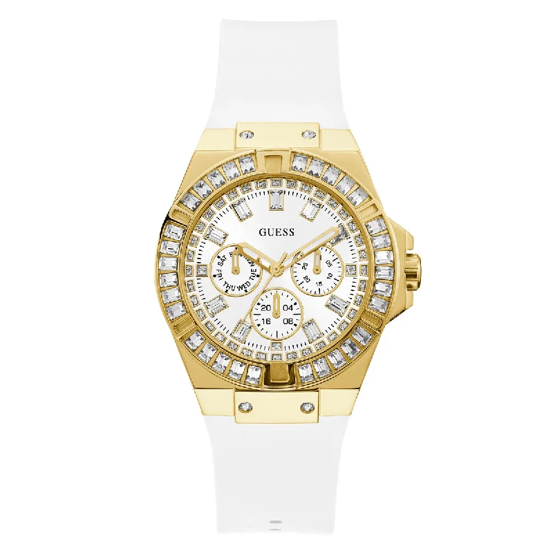 Guess Luna Gold Rubber Strap Women's Watch W0653L3