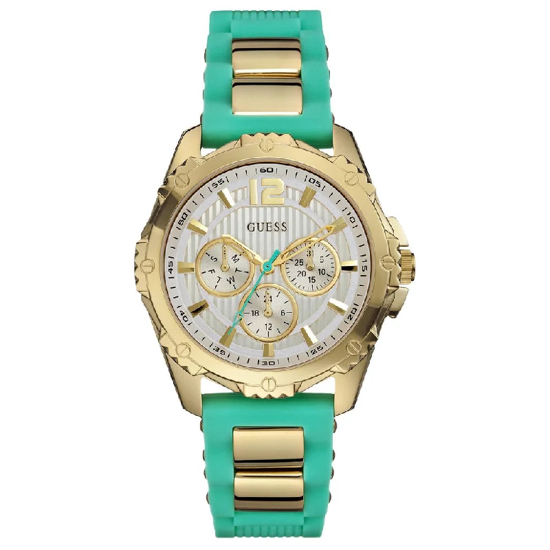 Guess Turquoise Silicone Strap Women's Watch W0325L4