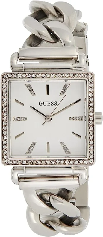 Guess Vanity Silver Square Women's Watch W1030L1