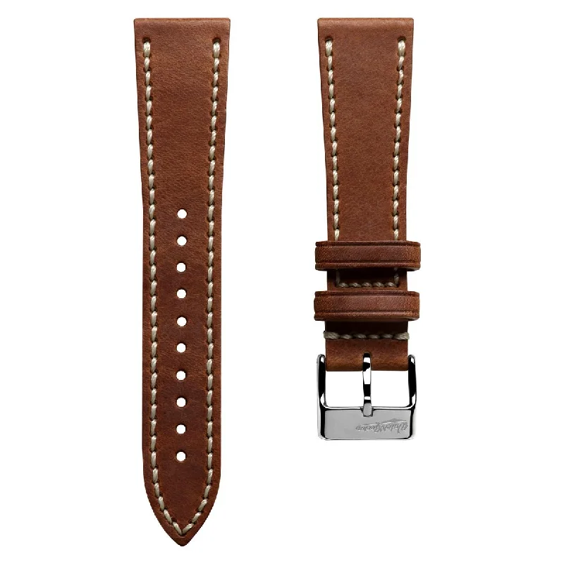 Lansdown Genuine Leather Watch Strap - Cognac