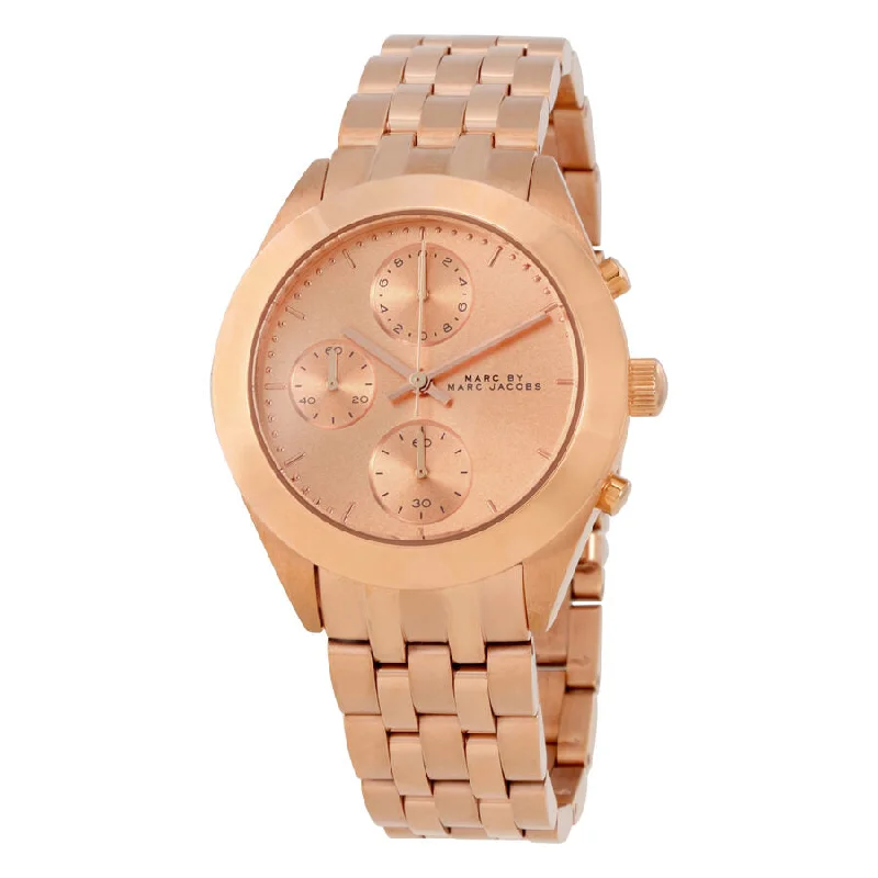 Marc By Marc Jacobs Peeker Chronograph Rose Gold-tone Ladies Watch MBM3394