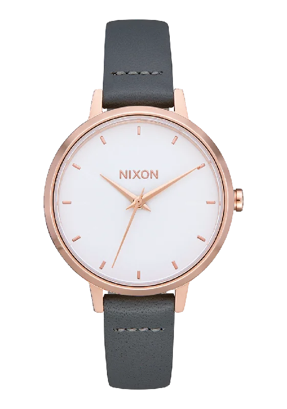 Medium Kensington Leather - Rose Gold / Gray