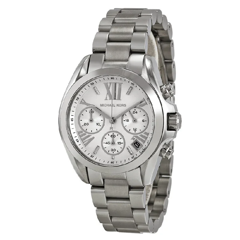 Michael Kors Bradshaw Chronograph Silver Dial Ladies Watch MK6174