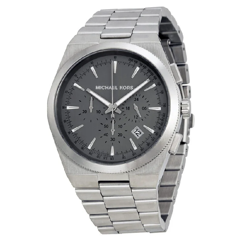 Michael Kors Channing Chronograph Grey Dial Stainless Steel Men's Watch MK8337