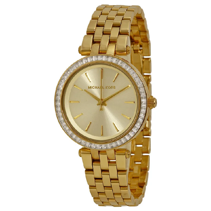 Michael Kors Mini Darci Gold Sunray Dial Ladies Watch MK3365