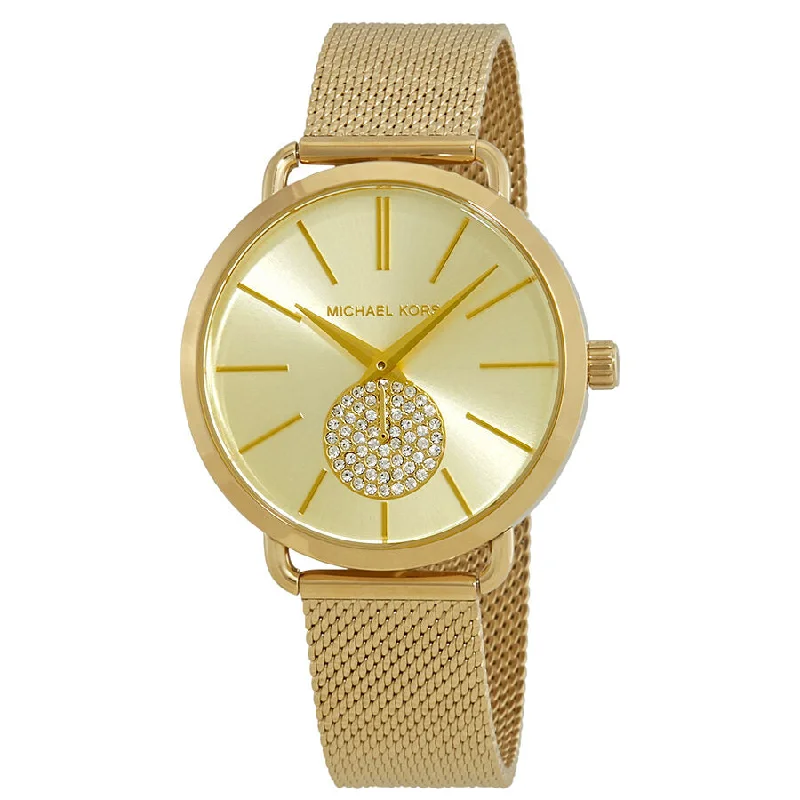 Michael Kors Porita Gold Dial Ladies Watch MK3844