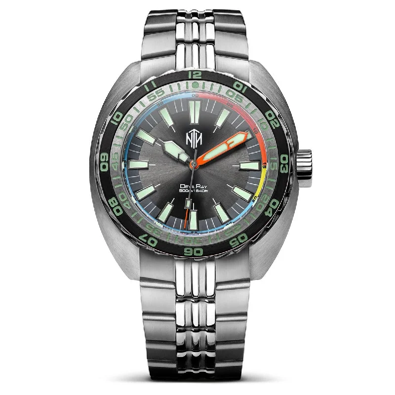 NTH DevilRay Automatic Dive Watch - No Date - Gunmetal Sunburst