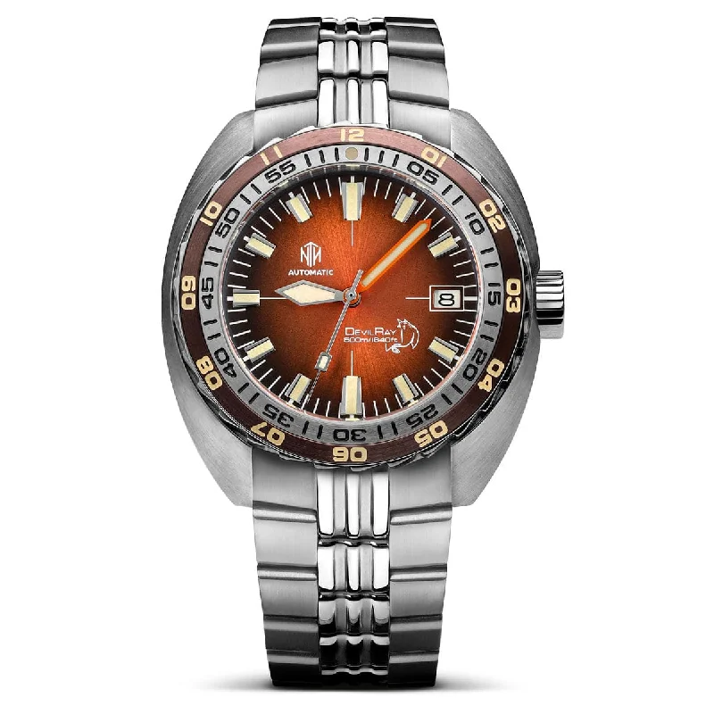 NTH DevilRay Dive Watch - Vintage Orange - WatchGecko Exclusive