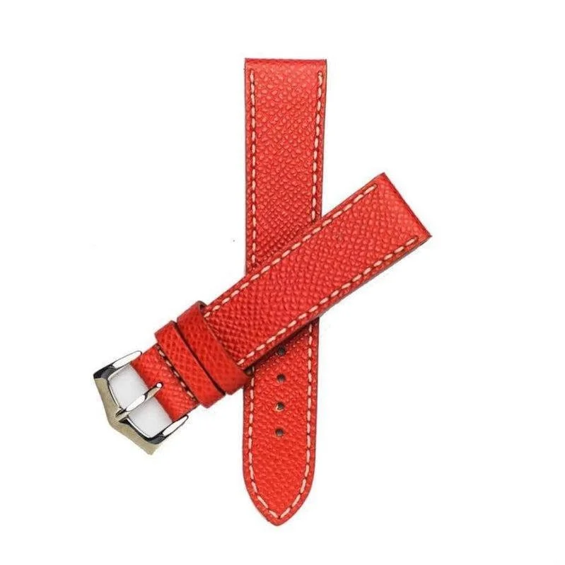 Red Epsom Leather Watch Strap