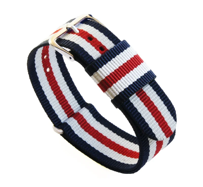 Red White Blue Nylon NATO® style Watch Band (24mm SALE)