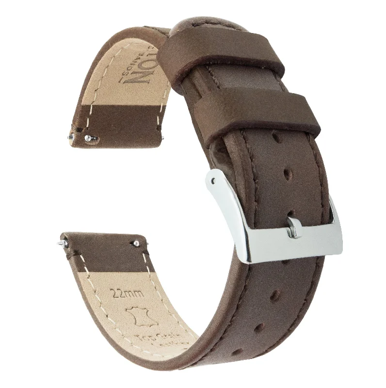 Saddle Leather Saddle Stitching Watch Band (23mm SALE)