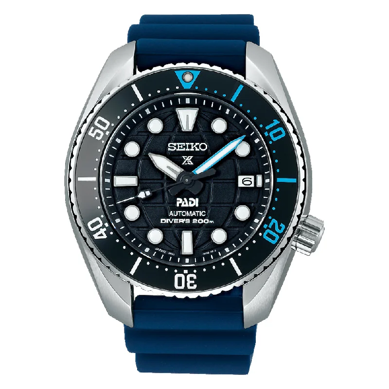 Seiko Prospex 45mm Automatic Diver PADI Special Edition Black/Blue SPB325