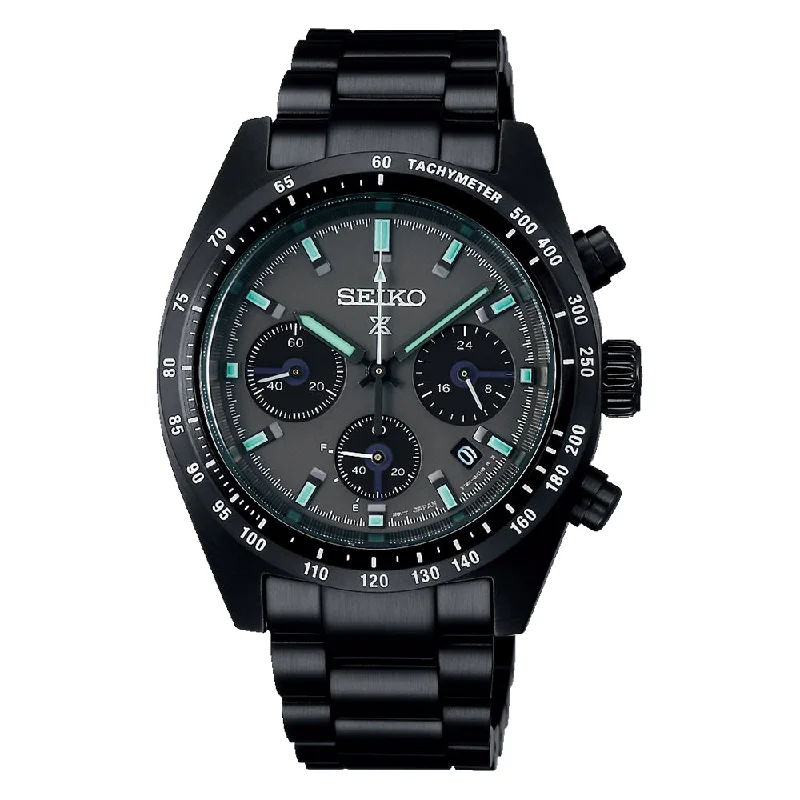 Seiko Prospex Speedtimer 39mm Solar Chronograph Black/Grey