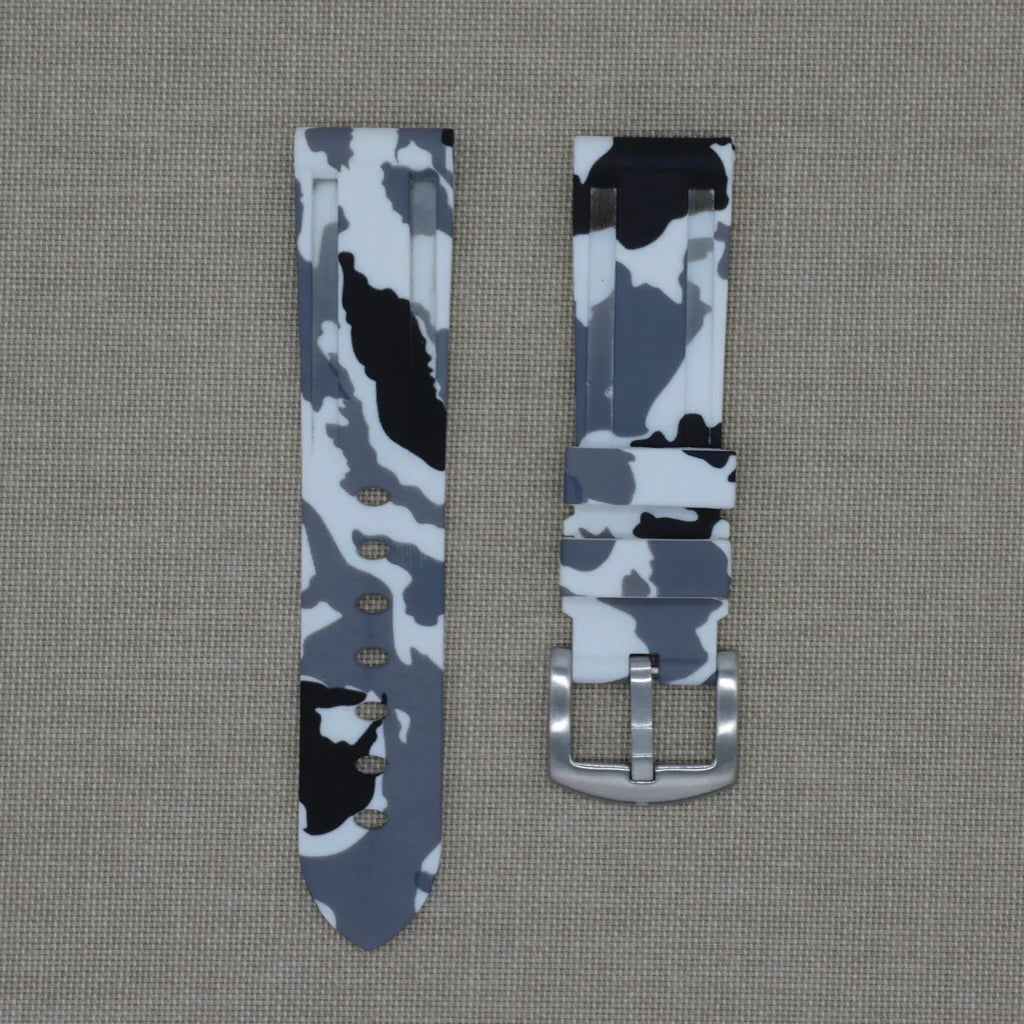 Tempomat - White Camo Rubber Strap - iwatch-