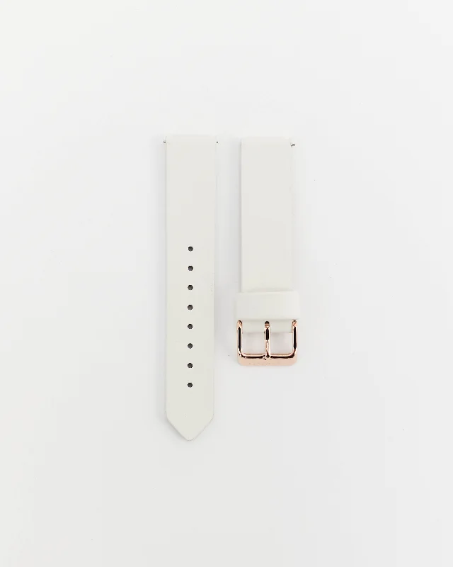 The 18mm Mini Original Strap: Milk Leather / Rose Gold