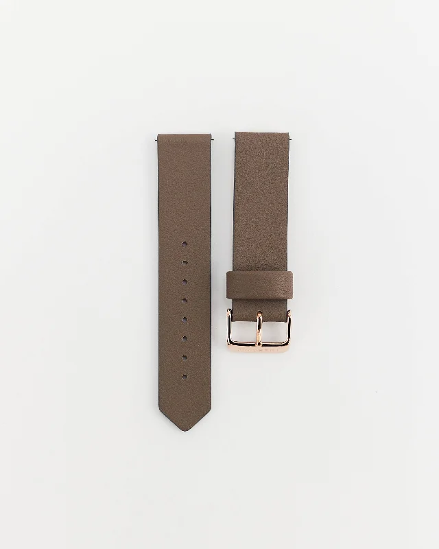 The 20mm Original: Taupe Leather / Rose Gold Strap