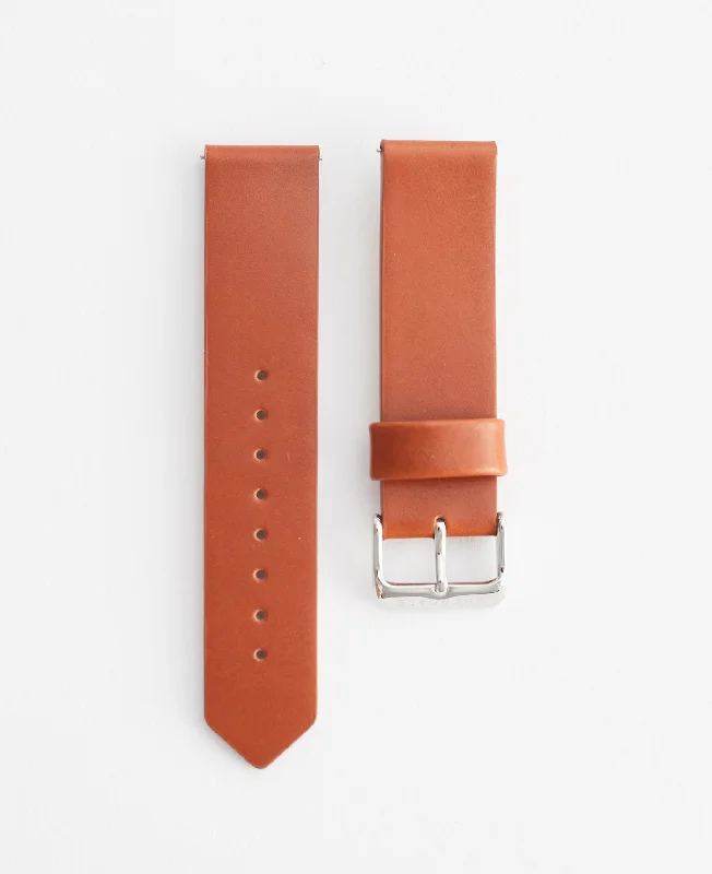 The 20mm Original: Tan Leather / Silver Strap