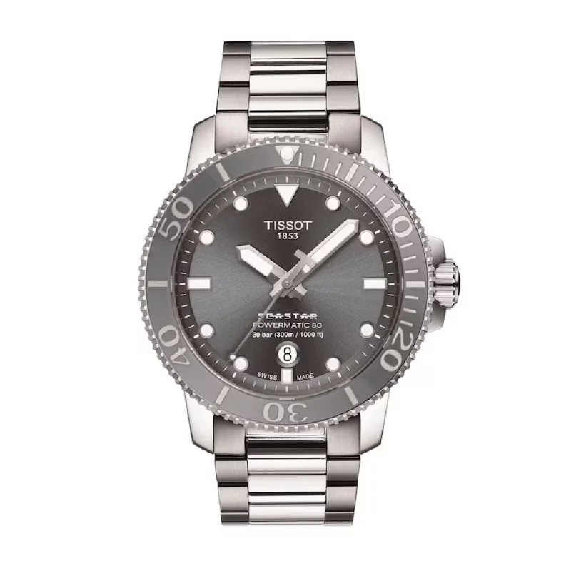 Tissot Gents 43mm Seastar 1000 Powermatic 80 Stainless Steel Watch