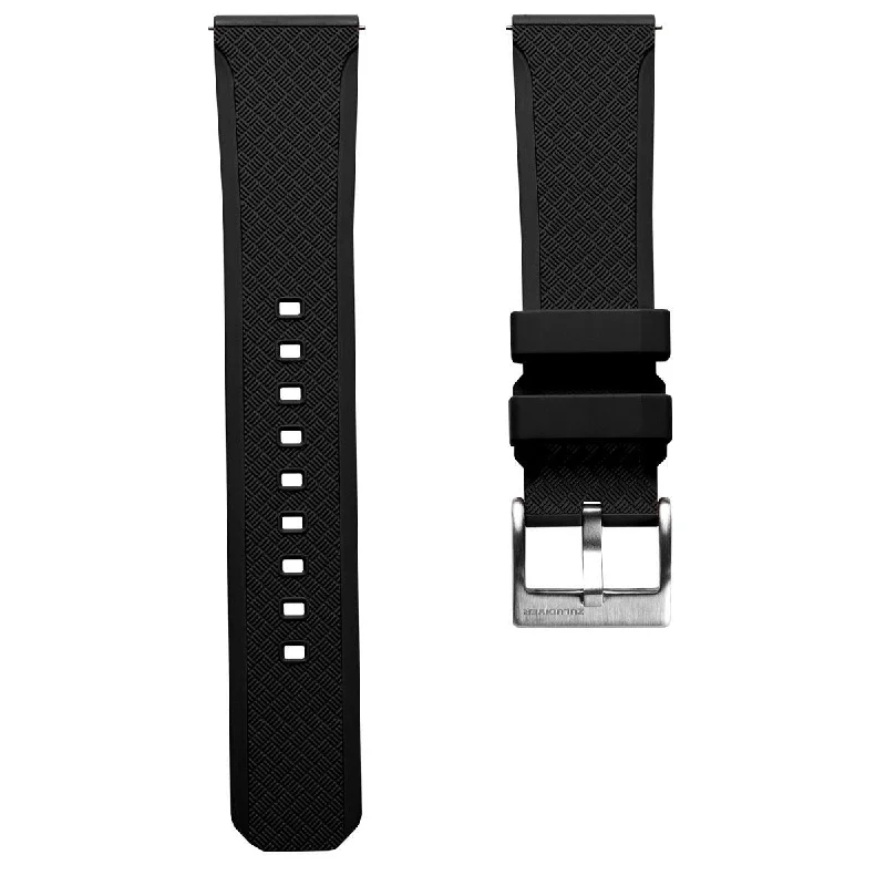 TitanFlex Rubber Watch Strap - Abyss Black