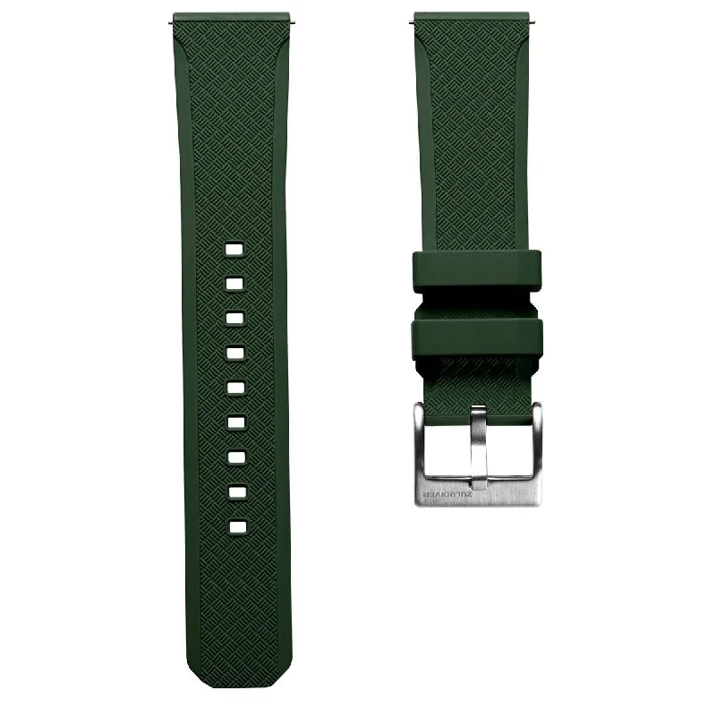 TitanFlex Rubber Watch Strap - Everglade Green