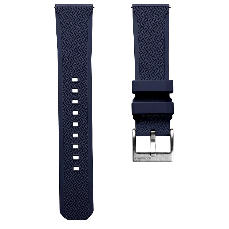 TitanFlex Rubber Watch Strap - Ocean Blue