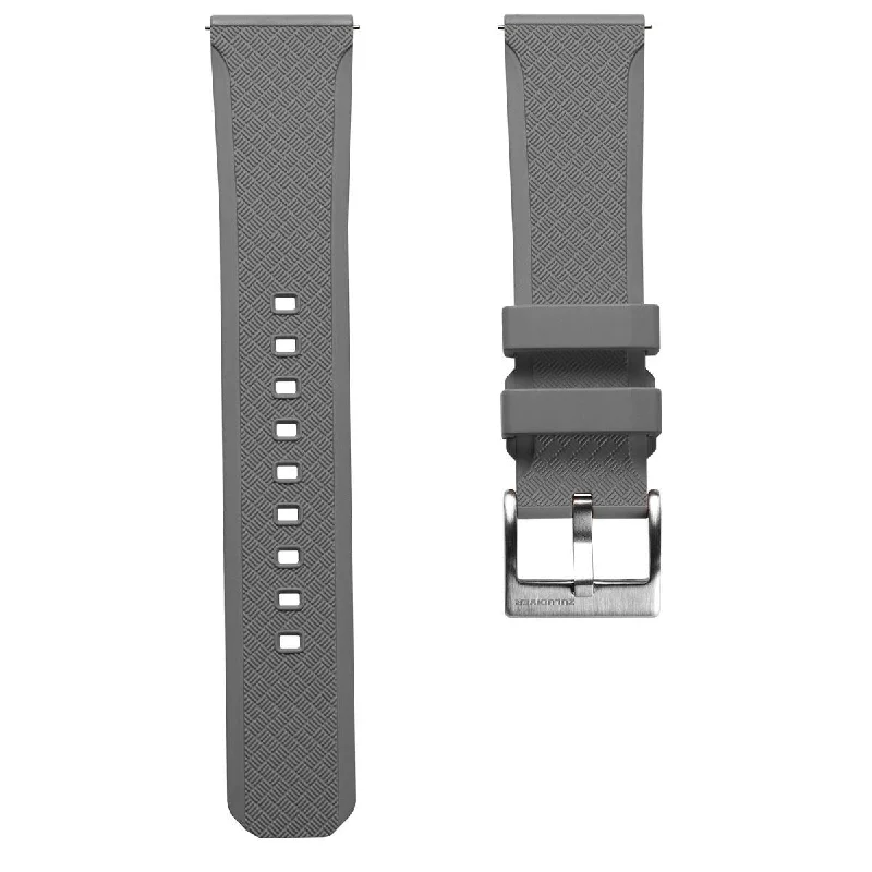 TitanFlex Rubber Watch Strap - Sea Mist Grey