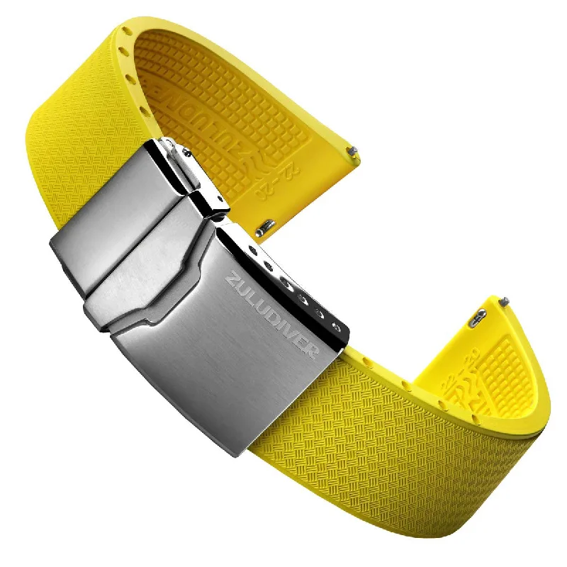 TsunamiTropic Rubber Deployant Watch Strap - Tuscan Yellow