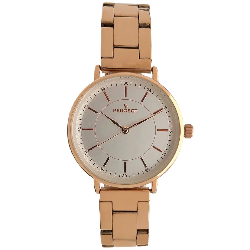 Women Rose Gold Watch 30mm Sleek Stainless Steel Bracelet